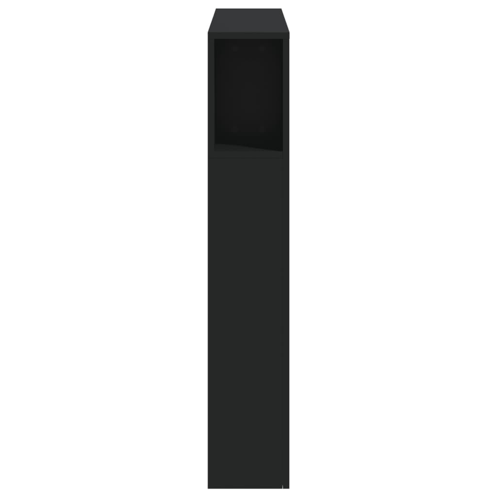 LED Headboard Black 100 x 18.5 x 103.5 cm Particleboard