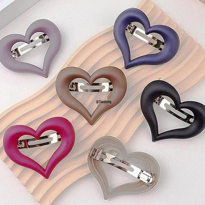 Love Heart Hair Clip: 2025 New Style Spring Claw for Half Updo & Ponytail 