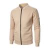 Uomo Felpa Cappotto Collo Alto Manica Lunga Patchwork Colore Cerniera Patta Giacca Cappotto con Tasche Orlo Elastico Sport Outwear