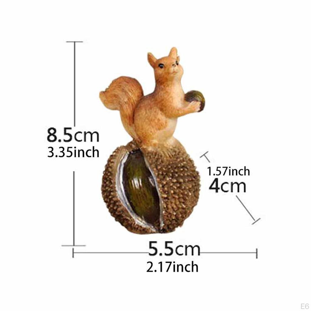 Garden Sculpture Squirrel Ornament Animal Model Novelty Statue Resin Figurine for Park