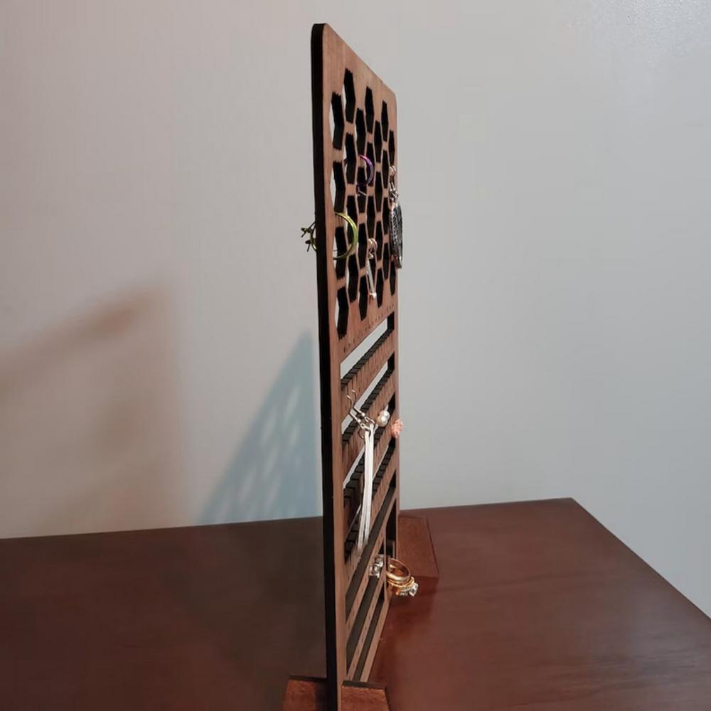 Wood Jewelry Display Earring Card Display Holder Stand Stand Wooden Versatile Countertop Rack For Jewelry And Other Small