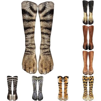 Cotton Leopard Socks Women Funny Printed Animal Socks Kawaii Cute Casual Happy Fashion High Ankle Socks for Men Female