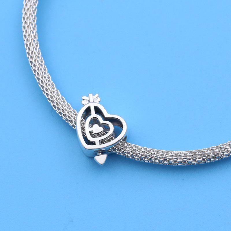 New Red And Green Hearts Charm Fit Original Bracelet Shining Bead Diy Women Jewelry Giftcopper Trinket Jewelry Party Gift