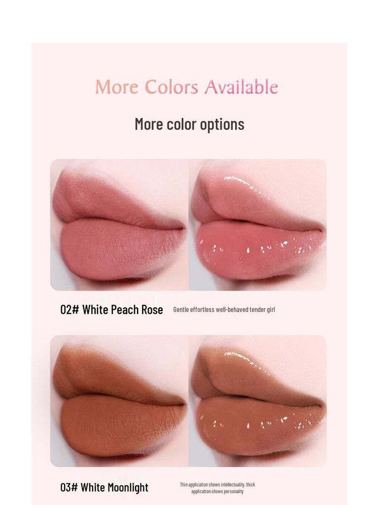 Angel's Temptation Lip Glaze Set: Matte Velvet, Mirror Shine, and Plumping Water Light Lipsticks