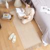Twin-cord Knitted Rugs for Living Room Cotton Linen Kitchen Mat Tassel Bedroom Door Floor Mats Bedside Carpet Rugs No Fading