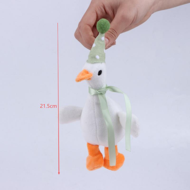 20cm Niedlicher Flauschiger Großer Weißer Gänse Anhänger Plüschtier Schlüsselanhänger Tasche Auto Hängendes Geschenk Für Freund Feste