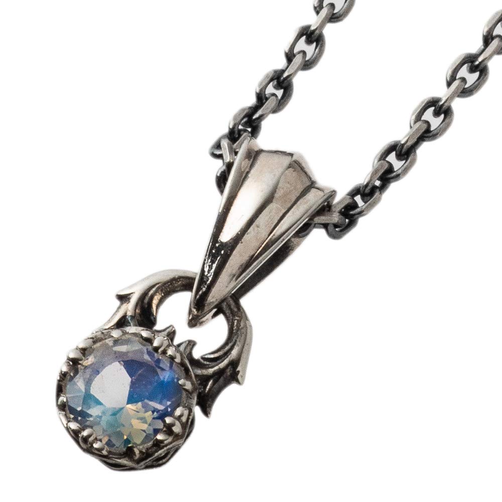 

Artemis Classic Jewel Crown Pendant with Blue Moonstone, acp0342, Men s Silver Accessory, Brand Name Jewelry, 925 Sterling Silver