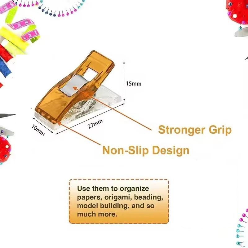Sewing Clips Colorful Clips Multipurpose Plastic Craft Crocheting Knitting Safety Clothing Clips Color Binding Clips Paper