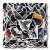 55 Cartoon Black Crow Waterproof Stickers for Stationery, Planners, Water Bottles, and Computers