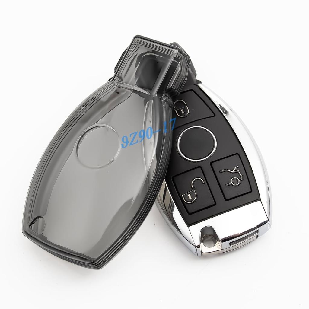 Transparent Black Tpu Car Smart Key Cover Case For Mercedes Benz W176 W246 W204 W205 W212 W221 W166 X253 C253 W463 C117 C218X156