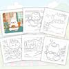 Cute Pet Coloring Book, Teen Coloring Book, Various Patterns, 100g Heavyweight Paper, Stress Relief, Birthday Gift