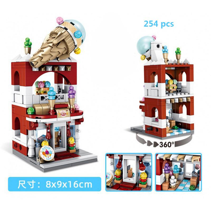 

Для розничного магазина, архитектура, город, миниатюрная улица, строительные блоки, дом, продуктовый магазин, кафе, ресторан, модель игрушки