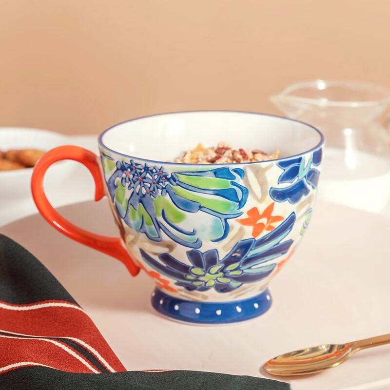 JOYYE Flower Wish Ceramic Mug with Spoon