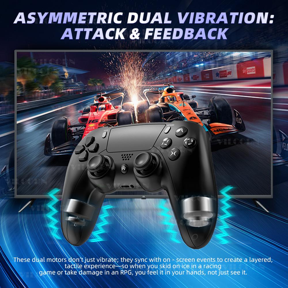 Wireless Gamepad for PS4 Console Bluetooth-Compatible Game Controller For PC Dual Vibration 3D Joystick For Steam/IOS/Android