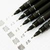 6 buc/pachet Pix pentru desen rezistent la apă Marcator cu linii ultra fine, cerneală, pix negru pentru schiță, 0,05 0,1 0,2 0,3 0,5