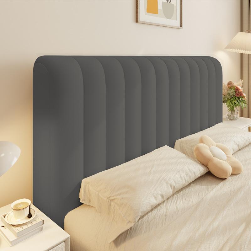 Cream Wind Headboard Cover Beautiful Transformation Household Dust-proof Headboard Cover Soft and Thick Backrest High Elasticity