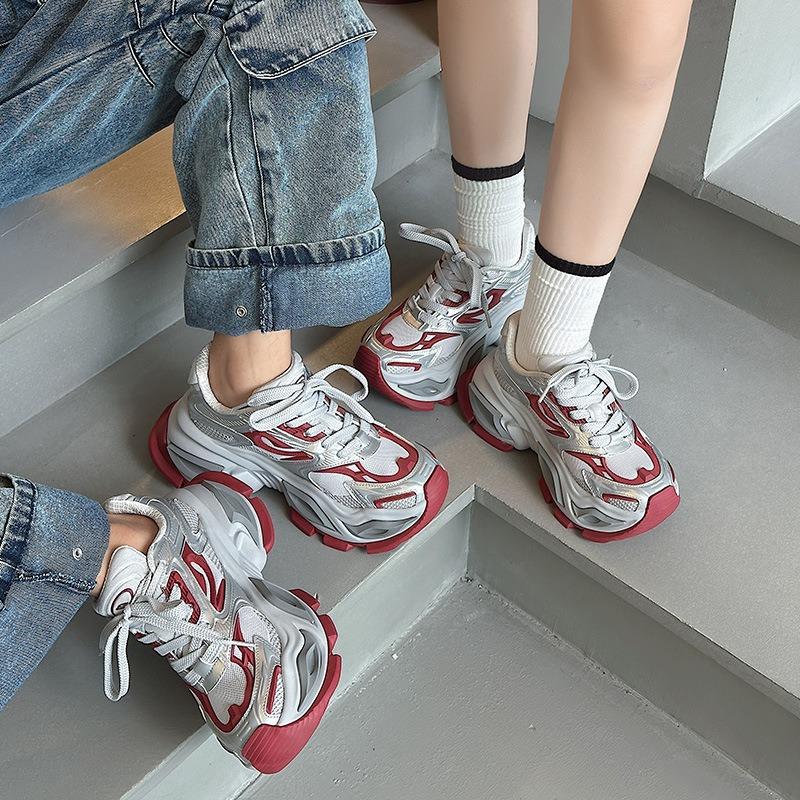 New cross-pupil cat's eye shoes sports and leisure shoes children's spring and summer versatile lightweight height increase women