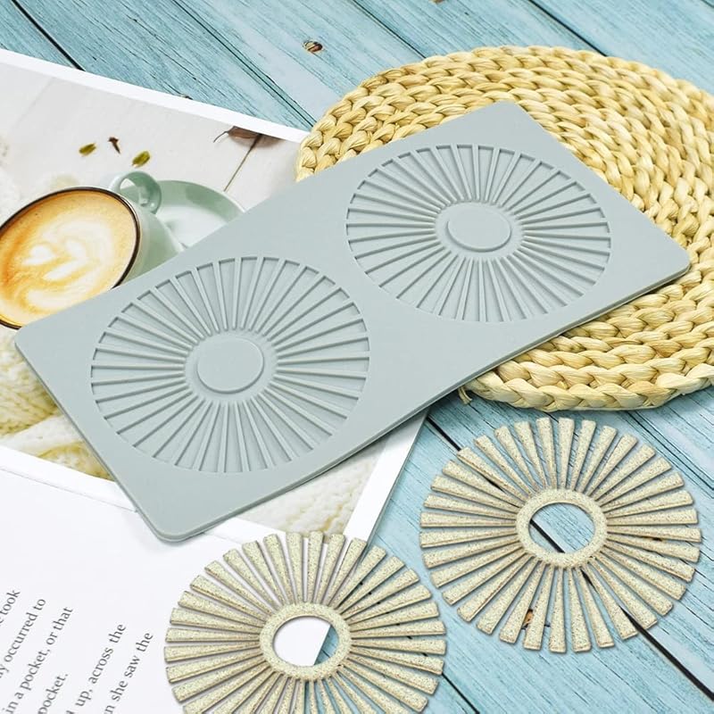 Geometric Pattern Mold, 3D Hollow Spiral Mold Silicone Fondant Candle Mold for Cake Cupcake Food Decorations (F_12x3.28x0.08inch)