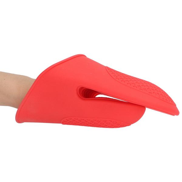 Silicone Oven Mitts, 2pcs Silicone Oven Gloves Pot Holders-Heat Resistant Non-Slip, Waterproof Mini Oven Glove Pinch Grips Mitt Cooking Pinch