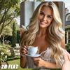 JIT Retro Metal Iron Sign - 8in×12in Blonde Woman With White Cup 2D Flat Decor Easy Install Indoor Outdoor Use
