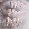 1 Sheet 3D Spring Flower Series Nail Stickers Colorful Rose Bouquet Nail Decal Self-Adhesive Daisy Ribbon Bow Manicure Sticker