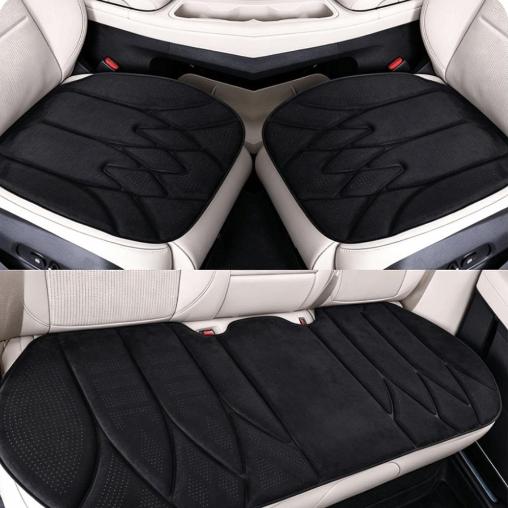 Stitched Car Seat Cushion Microfiber Faux Suede Seat Protector Auto Seat Cover Universal