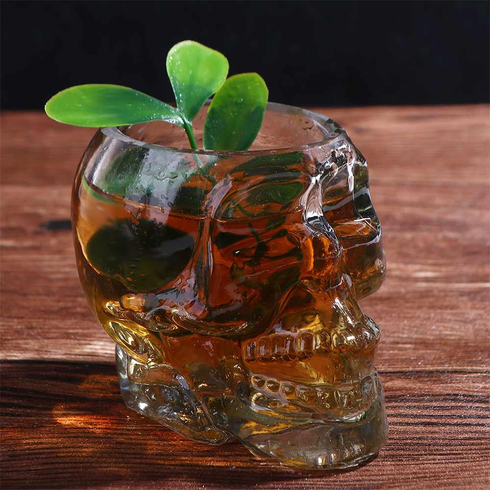 Transparent Skull Wine Glass Cup Crystal Drinkware Decoration Mug  Halloween