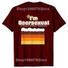Im Beersexual Amante della Birra Battuta Bere LGBTQ T-shirt Uomo Moda Stampa T-shirt Larga Oversize Streetwear Hip Hop T-shirt Unisex
