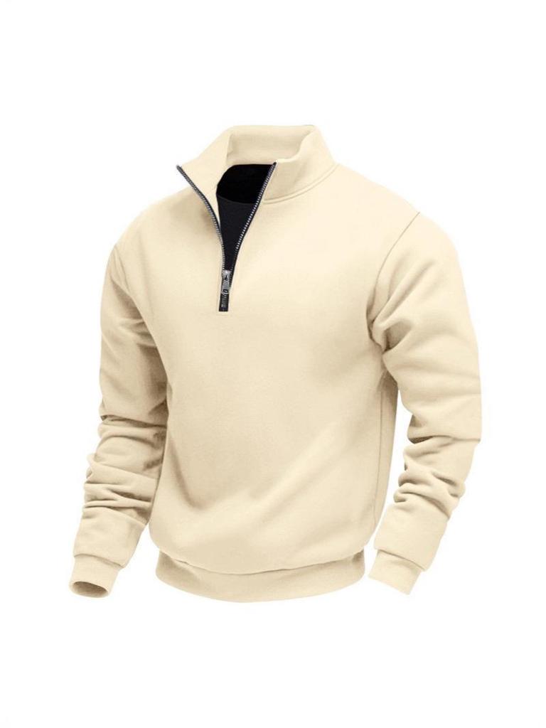 Xiyin Herren Halbreißverschluss Waffelstrick Sweatshirt - Herbst/Winter Stil