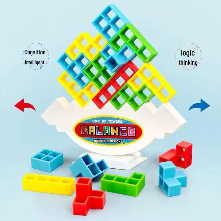 TikTok Balance Game: Wobbling Stacking Tower Toy, Jenga Blocks for Kids' Party, Ages 2+