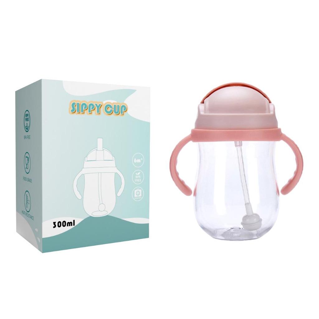 Neugeborenen Babyflasche Schnabeltasse - Tritan Strohbecher, Tropf- und auslaufsicher, Ideal für Säuglinge und Kinder