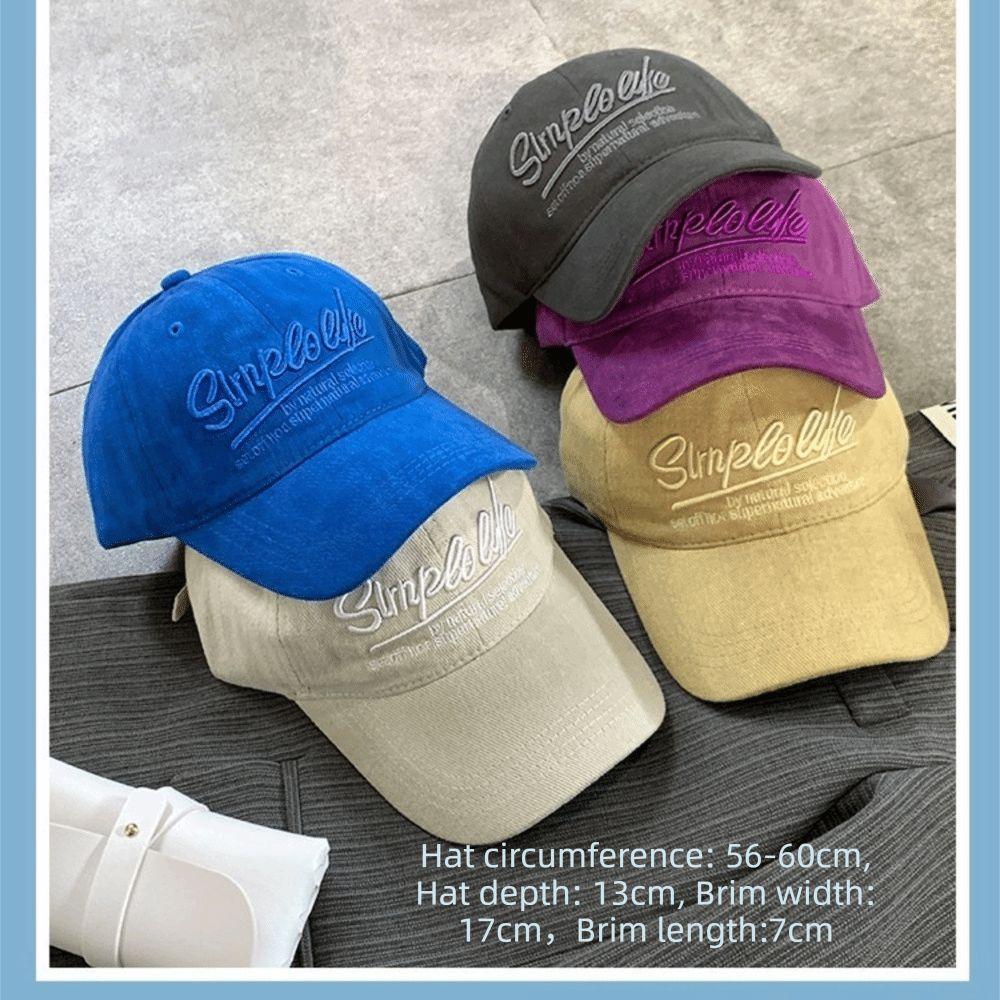 Sunscreen Embroidered Baseball Cap Sport Lightweight Duck Tongue Hat Small Face Design Versatile Style Sun Shading Hat Outdoor