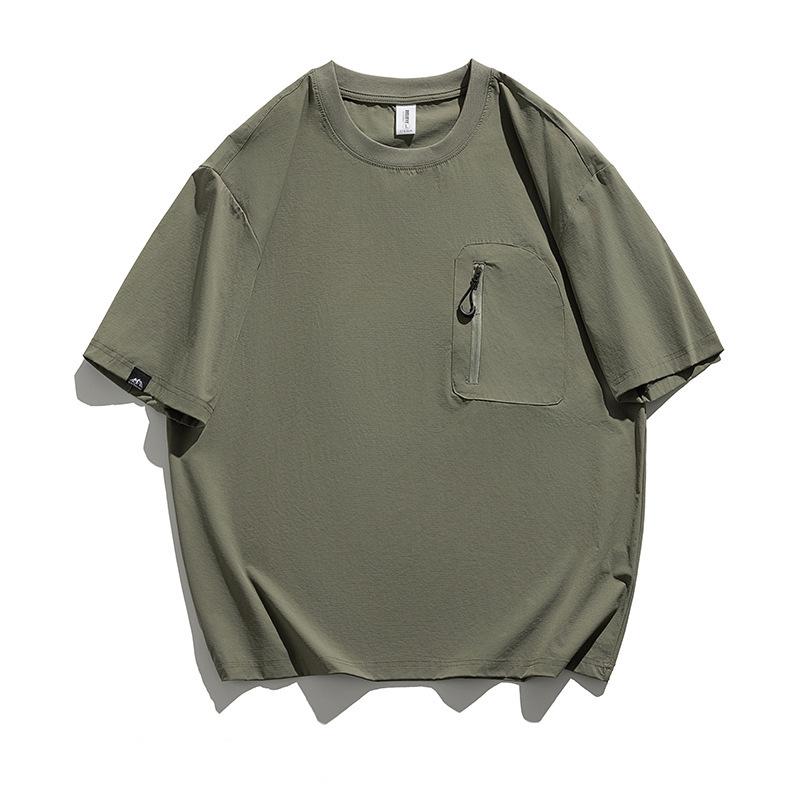 

Men s Trendy Summer Casual Loose-Fit Pocket T-Shirt 3XL світло-зелений колір