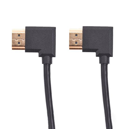 DOONJIEY Right Angle HDMI-compatible Male to Male AV Converter Adapter Cable Cord for HDTV