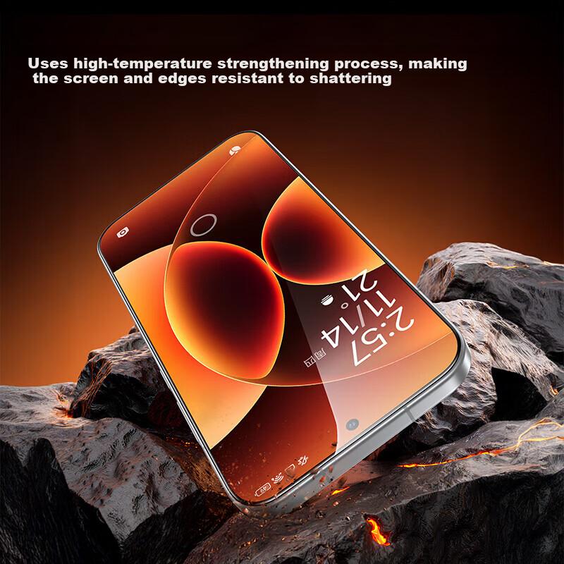 High Definition Ultra Smooth Tempered Glass Screen Protector for Xiaomi 17 Pro Max, Full Screen HD Anti-Fingerprint Unlock Protective Film, 1 Piece