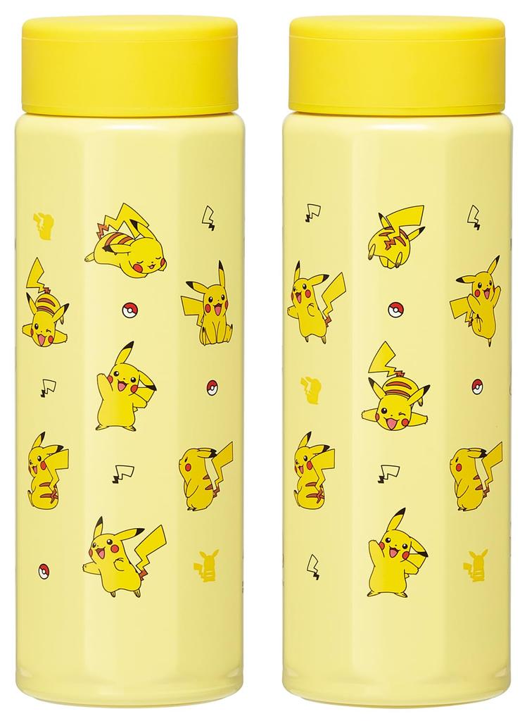 Skater Stainless Steel Mug Easy to Octagonal Insulated for Hot and Cold Pikachu for Bottle, 500ml, Hold, Shape, Drinks, Pokémon Design, Boys, STO5-A