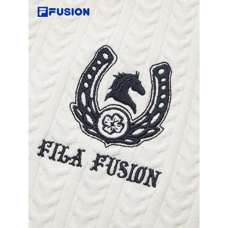 FILA FUSION Women's Cable Knit Short Sleeve Top