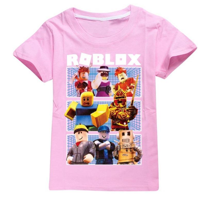 

Roblox Мультяшний Принт Футболка з коротким рукавом Модний Дитячий Одяг Літній Топ Дитячі Подарунки на День Народження 120cm