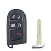 Compatible with Jeep Cherokee: 4+1 Button Smart Card with 4A Chip and 433MHz Remote Key