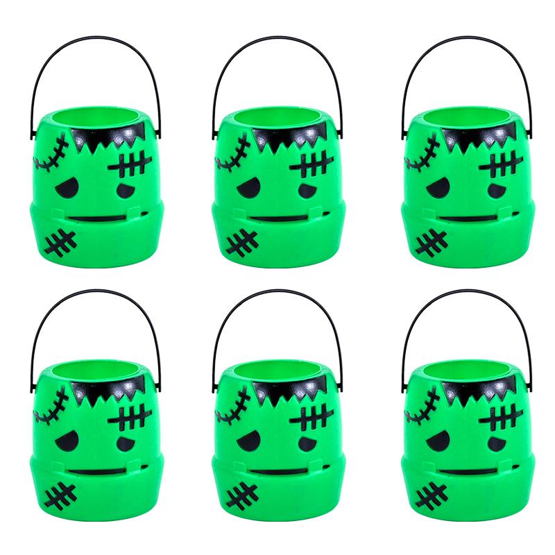1-6Pcs Halloween Party Candy Bucket Pumpkin Gift Box Container Trick or Treat Cookie Snack Holder Decoration Props Kids Favors