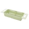 Hollowed Plastic Kitchen Fruit Retractable Vegetable Basket Rack Washing Drain