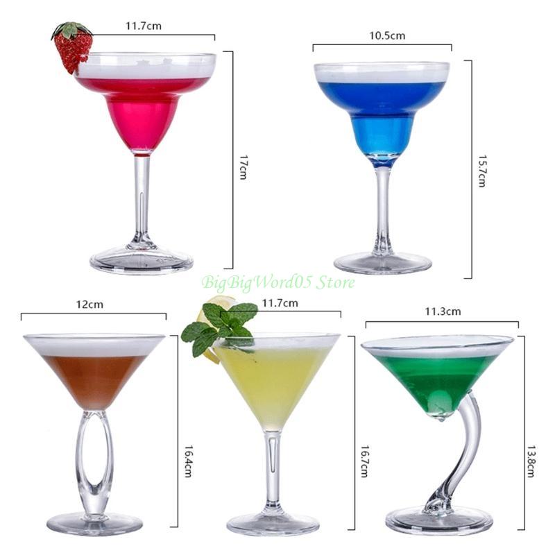 24TE Wine Cups Martinis Cups Acrylic Wine Cups Cocktails Mugs for Bar Restaurant