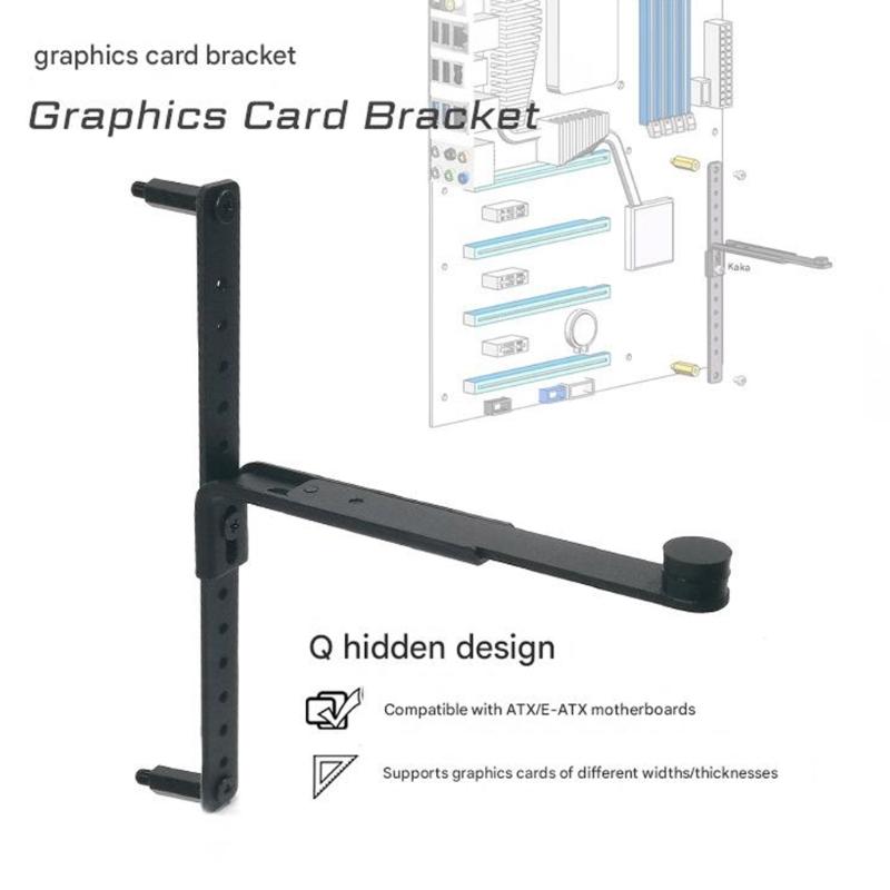 Universal Graphics Card Holder For MATX and Boards Easy Assembly Adjustable for Better Heat Dissipation