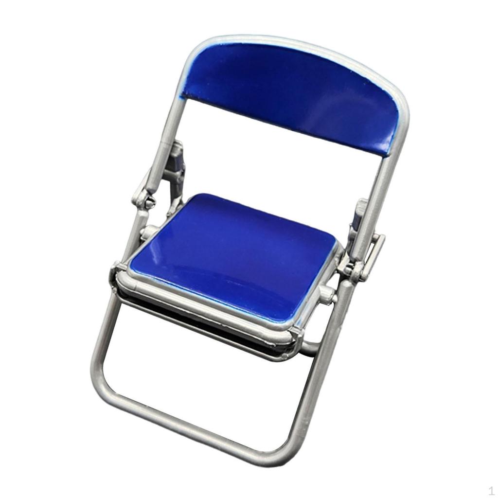 1/12 Figurka Akcji Składane Krzesło Mini Mebel Scena Akcesorium dla Lalki 6-calowy Pokój DIY