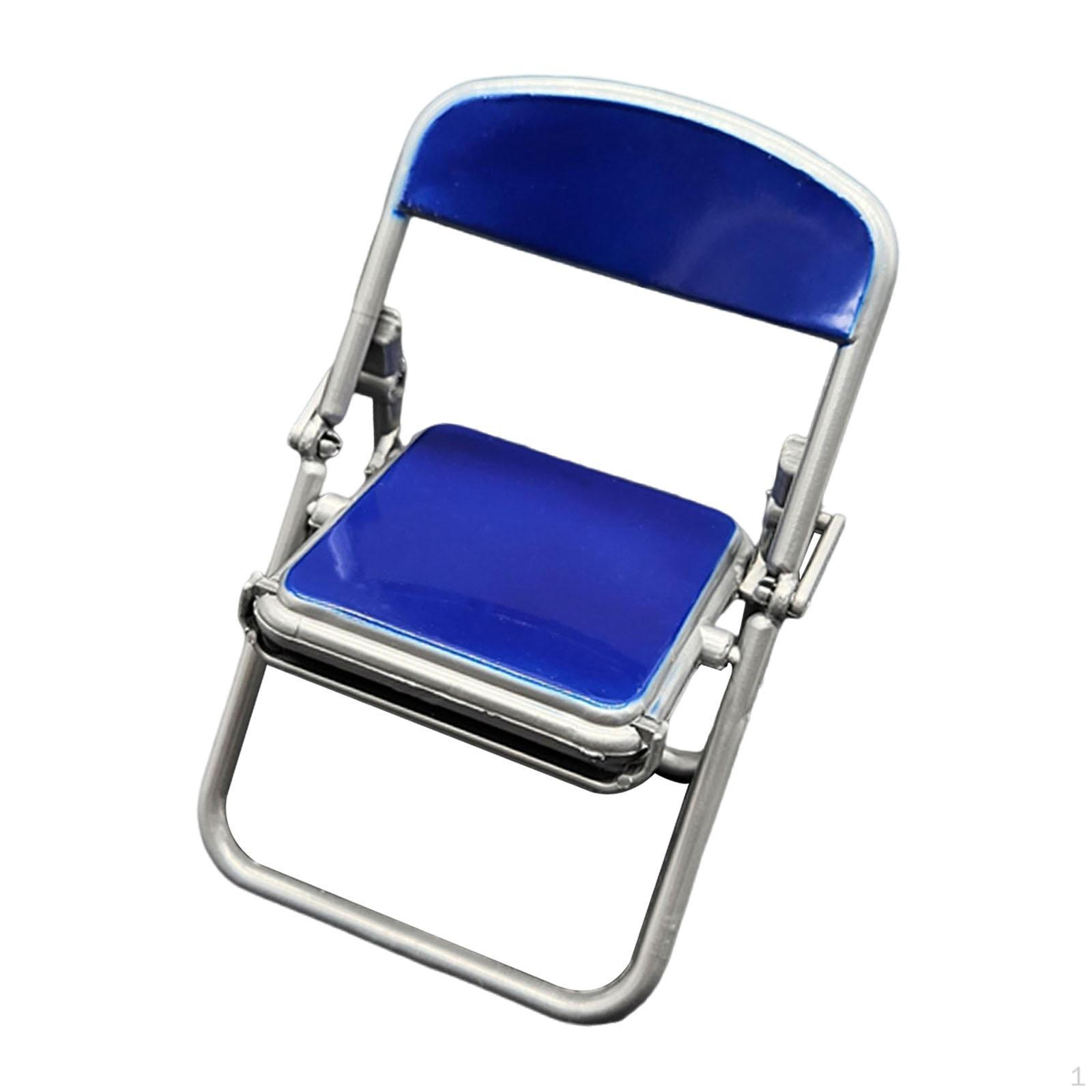 

1/12 Фигурка Складной стул Мини Мебель Сцена Кукла Аксессуар для 6-дюймовой комнаты DIY синий