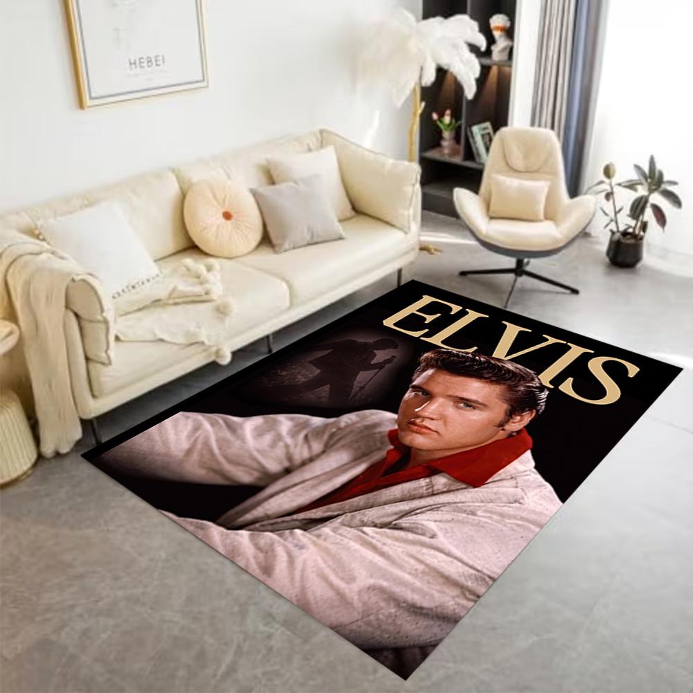 Elvis Presley: Music Legend Floor Mat Perfect for Dormitory Game Room Living Rooms Playrooms Antislip Carpet Decorate Offices Wedding Party Gift
