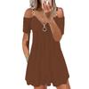 2026 Women's Fashion Zipper V-neck Off-the-Shoulder Camisole Dress