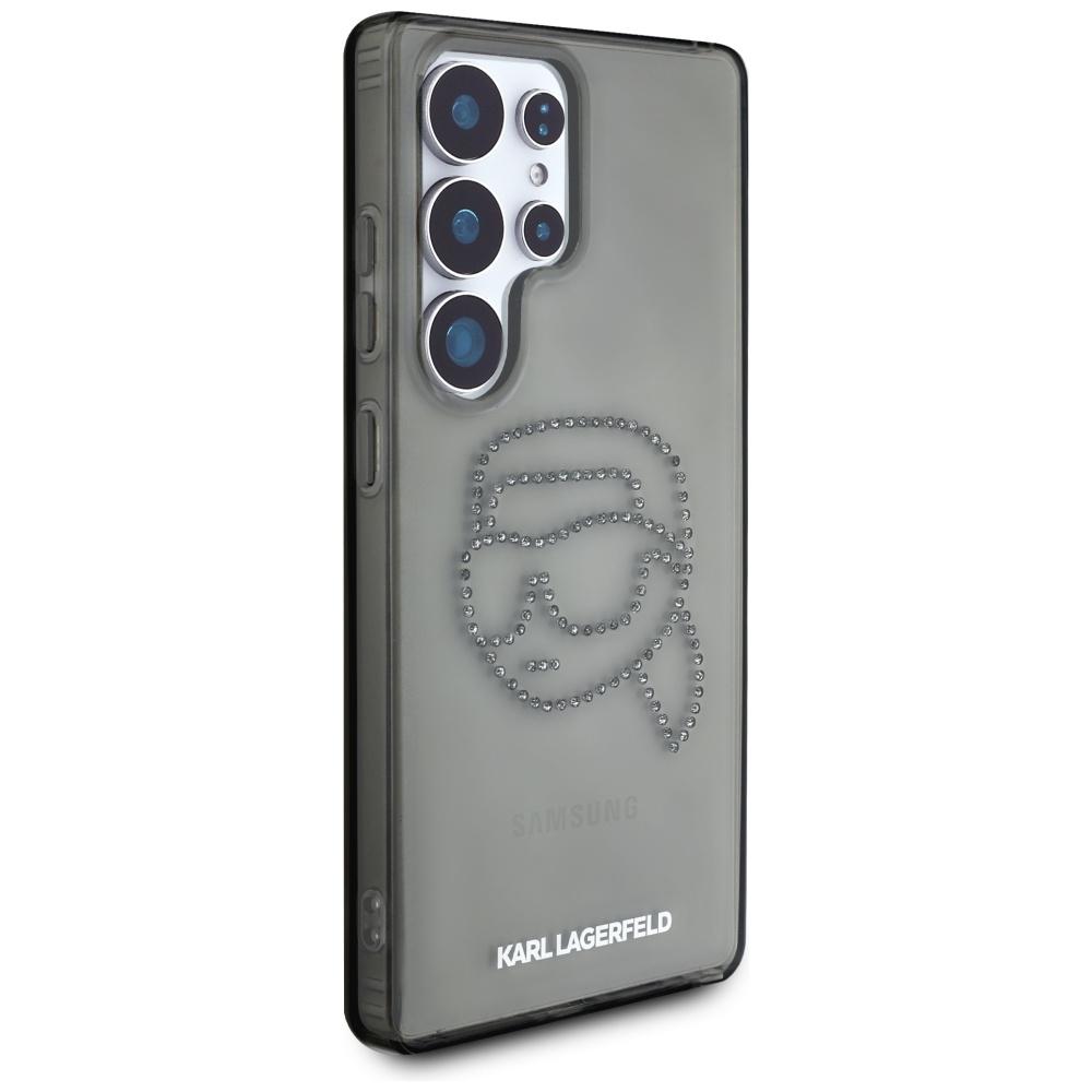 Karl Lagerfeld Rhinestones Karl Head Logo Case For Samsung Galaxy S25 Ultra Black