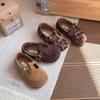 Girls' Retro Leather Shoes, New Spring and Autumn Styles, Fashionable Soft-soled Loafers for Babies, Suede Birkenstock Versatile Single Shoes