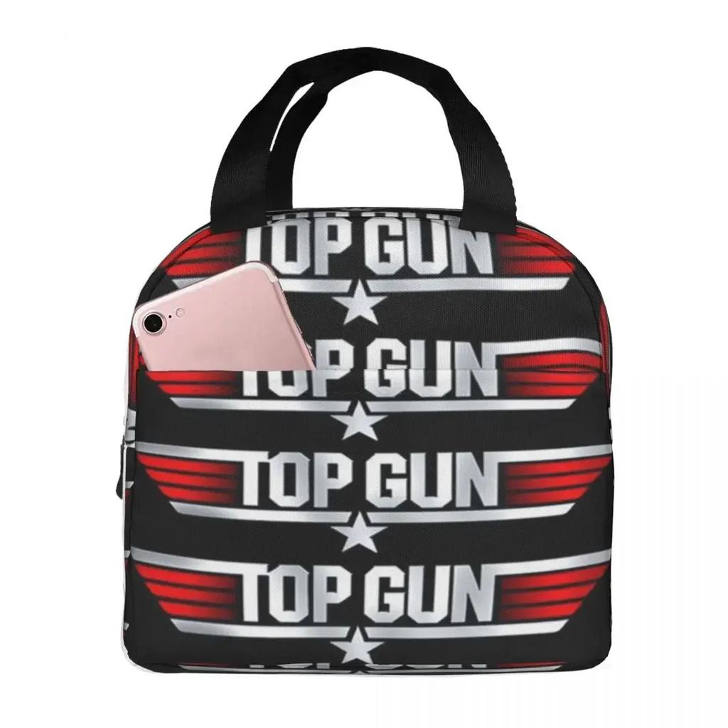 Air Force Fighter Jets Top Gun Tom Cruise Maverick Film Insulated Lunch Bag for Women Children Food Boxes Thermal Lunch Box Tote